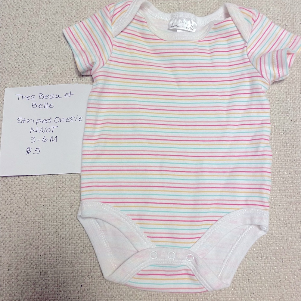 Striped onsie NWOT